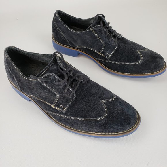 Cole Haan Mens Dress Shoes Size 11.5 Drake Eva Wingtip Oxford Black Suede C10647 main image 10